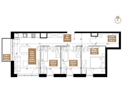 Mieszkanie na sprzedaż - Kraków, Kraków M., 67,09 m², 1 294 000 PLN, NET-CPI-MS-1556-1