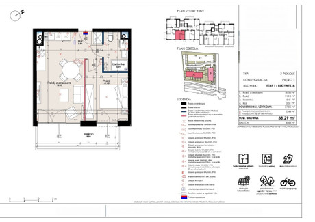 Mieszkanie na sprzedaż - Unii Lubelskiej Starołęka, Starołęka-Minikowo-Marlewo, Poznań, 38,29 m², 463 309 PLN, NET-285624