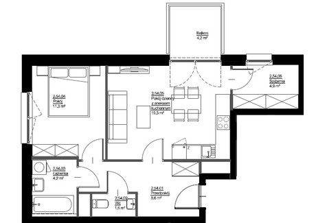 Mieszkanie na sprzedaż - ul. Wolińskiego Wrotków, Lublin, 49,9 m², inf. u dewelopera, NET-D-B2-LM-54