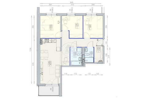 Mieszkanie na sprzedaż - Przyjaźni Partynice, Wrocław-Krzyki, Wrocław, 72,41 m², 932 184 PLN, NET-806148