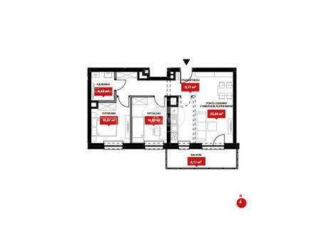 Mieszkanie na sprzedaż - Władysława Reymonta Kleczków, Wrocław-Psie Pole, Wrocław, 57,5 m², 774 778 PLN, NET-838964