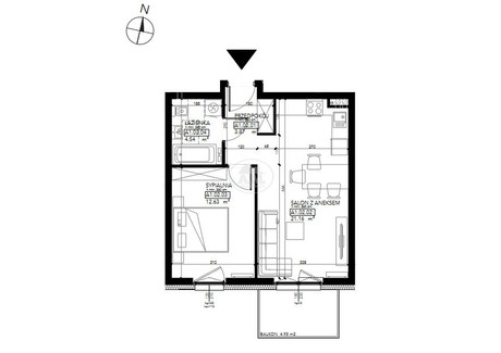 Mieszkanie na sprzedaż - Melisowa Lipa Piotrowska, Wrocław-Psie Pole, Wrocław, 42,2 m², 510 198 PLN, NET-572342