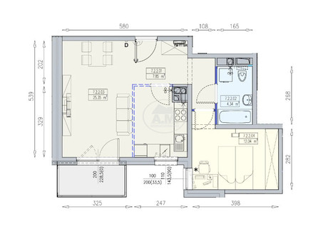 Mieszkanie na sprzedaż - Przyjaźni Partynice, Wrocław-Krzyki, Wrocław, 49,57 m², 612 338 PLN, NET-580949