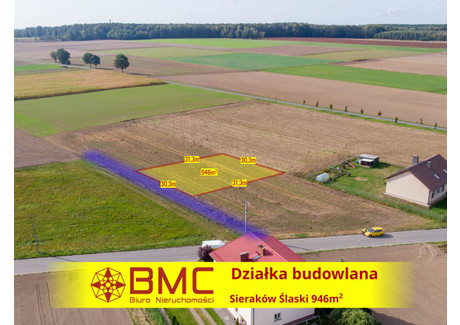 Działka na sprzedaż - Osiedlowa Sieraków Śląski, Ciasna, 946 m², 75 000 PLN, NET-878570