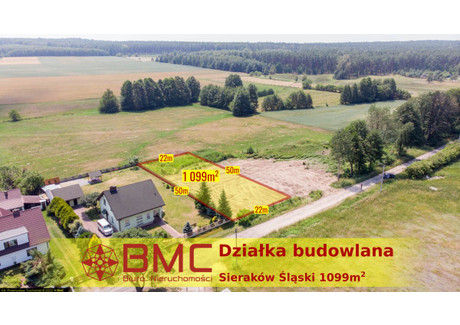 Działka na sprzedaż - Myśliwska Sieraków Śląski, Ciasna, 1099 m², 89 000 PLN, NET-587688