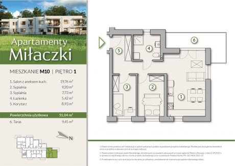 Mieszkanie na sprzedaż - J. Kilińskiego Radomsko, Radomszczański (Pow.), 51,04 m², 433 840 PLN, NET-1-2