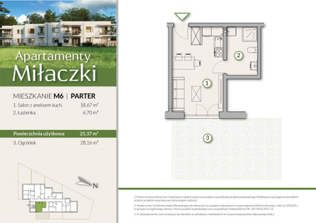 Mieszkanie na sprzedaż - Jana Kilińskiego Radomsko, Radomszczański (pow.), 25,37 m², 221 988 PLN, NET-1-6