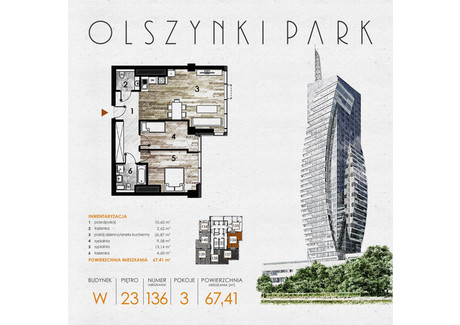 Mieszkanie na sprzedaż - Szopena 35C Śródmieście, Rzeszów, 67,92 m², inf. u dewelopera, NET-W136