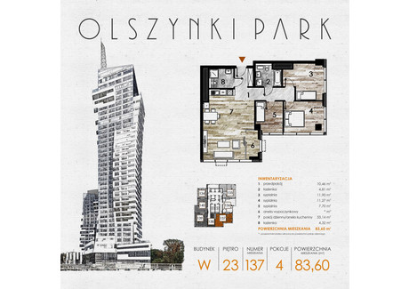 Mieszkanie na sprzedaż - Szopena 35C Śródmieście, Rzeszów, 84,2 m², inf. u dewelopera, NET-W137