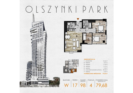 Mieszkanie na sprzedaż - Szopena 35C Śródmieście, Rzeszów, 80,28 m², inf. u dewelopera, NET-W98