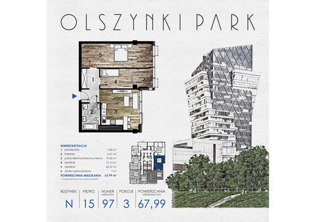 Mieszkanie na sprzedaż - Szopena 35C Śródmieście, Rzeszów, 68,6 m², inf. u dewelopera, NET-N97