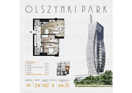 Mieszkanie na sprzedaż - Szopena 35C Śródmieście, Rzeszów, 64,62 m², inf. u dewelopera, NET-W142