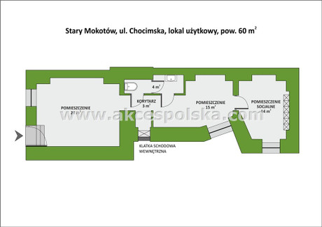 Komercyjne na sprzedaż - Chocimska Mokotów, Warszawa, Warszawa M., 53,43 m², 780 000 PLN, NET-LS-159935