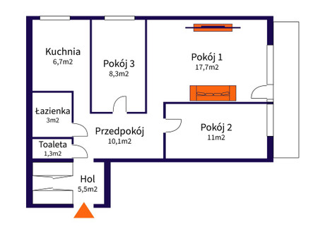 Mieszkanie na sprzedaż - Majdańska Praga-Południe, Warszawa, 62,5 m², 795 000 PLN, NET-47174/2517/OMS