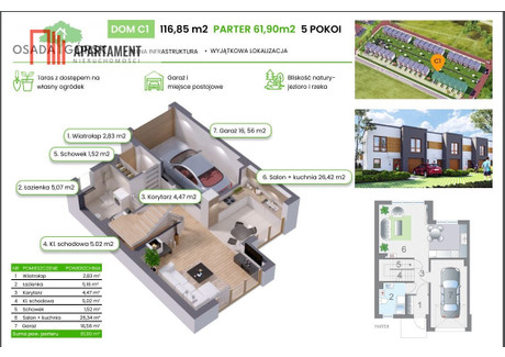 Dom na sprzedaż - Górsk, Zławieś Wielka, Toruński, 116,85 m², 575 000 PLN, NET-469568