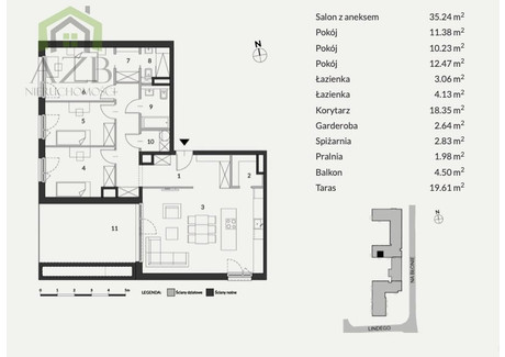 Mieszkanie na sprzedaż - Lindego Bronowice Małe, Bronowice, Kraków, Kraków M., 102,31 m², 2 199 665 PLN, NET-AZB-MS-3344