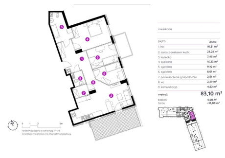 Mieszkanie na sprzedaż - Hawelańska Winogrady, Poznań, 83,1 m², 973 413 PLN, NET-43