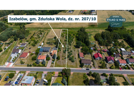 Działka na sprzedaż - Izabelów, Zduńska Wola, Zduńskowolski, 3417 m², 248 360 PLN, NET-529454