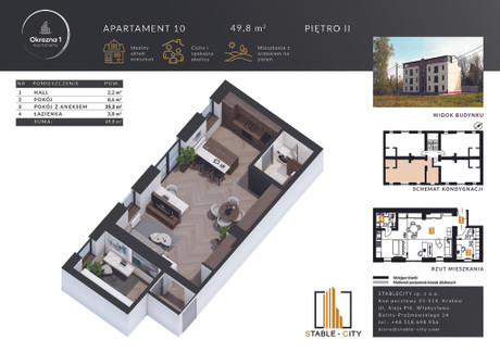 Mieszkanie na sprzedaż - Okrężna Katowice, 49,8 m², 399 000 PLN, NET-5622/12083/OMS