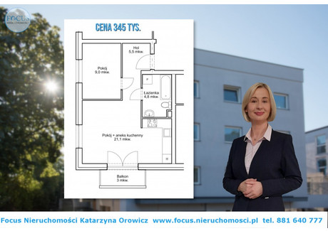 Mieszkanie na sprzedaż - Goleniów, Goleniowski, 40,4 m², 345 000 PLN, NET-FOC00482