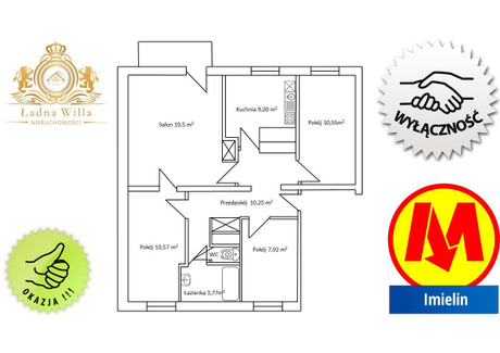 Mieszkanie na sprzedaż - Dereniowa Imielin, Ursynów, Warszawa, 73 m², 1 008 000 PLN, NET-531