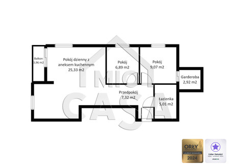 Mieszkanie na sprzedaż - Jęczmienna Biała Rzeka, Rumia, Wejherowski, 56,54 m², 474 936 PLN, NET-288403