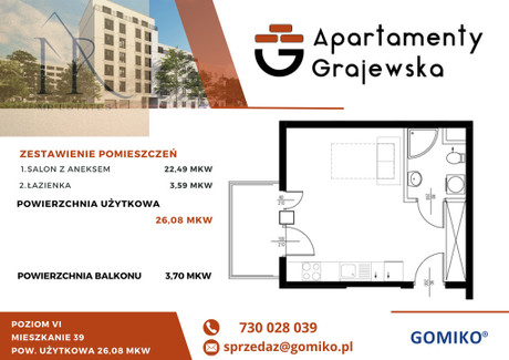 Mieszkanie na sprzedaż - Grajewska Szmulowizna, Praga-Północ, Warszawa, 26,08 m², 518 992 PLN, NET-132/15815/OMS