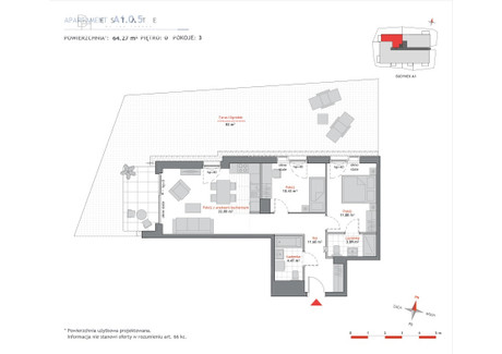Mieszkanie na sprzedaż - Oliwa, Gdańsk, 64,2 m², 1 281 149 PLN, NET-EC123456381007