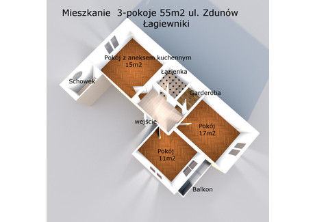 Mieszkanie na sprzedaż - zdunów Podgórze, Kraków, 55 m², 699 000 PLN, NET-828132