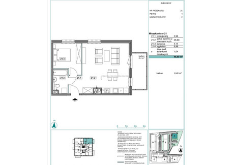 Mieszkanie na sprzedaż - Tadeusza Kościuszki Chorzów, 47 m², 399 000 PLN, NET-827036