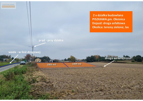 Działka na sprzedaż - Piszkawa, Oleśnica, Oleśnicki, 1003 m², 149 900 PLN, NET-BER-GS-3860