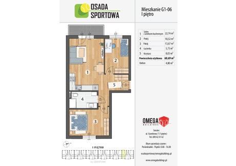 Mieszkanie na sprzedaż - Smolec pod Wrocławiem Oporów, Fabryczna, Wrocław, 59,61 m², 551 908 PLN, NET-14-2