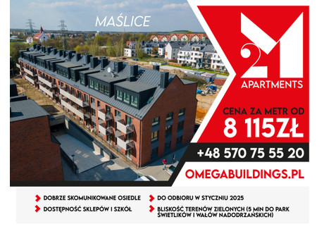 Mieszkanie na sprzedaż - Zawidowska Maślice, Fabryczna, Wrocław, 102,92 m², 921 900 PLN, NET-11