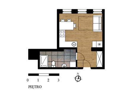 Mieszkanie na sprzedaż - Nowa Huta, Kraków, 25,02 m², 250 200 PLN, NET-1145