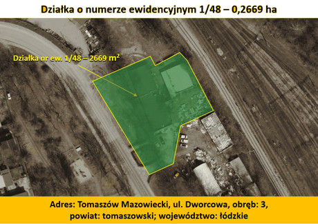 Działka na sprzedaż - Dworcowa Tomaszów Mazowiecki, Tomaszowski (Pow.), 2669 m², 400 000 PLN, NET-393