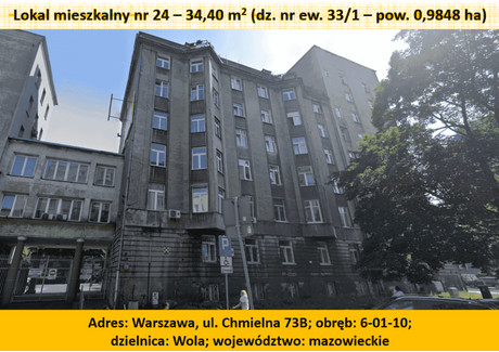 Mieszkanie na sprzedaż - Chmielna 73B Wola, Warszawa, 34,4 m², 450 000 PLN, NET-627