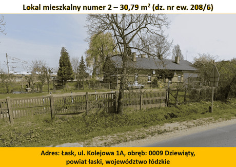 Mieszkanie na sprzedaż - Kolejowa Łask, Łask (gm.), Łaski (pow.), 30,79 m², 73 200 PLN, NET-96/8343/OMS