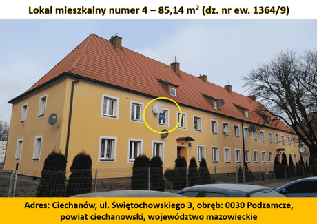 Mieszkanie na sprzedaż - Świętochowskiego Ciechanów, Ciechanowski (Pow.), 85,14 m², 280 000 PLN, NET-207