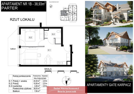 Mieszkanie na sprzedaż - Miłków, Podgórzyn, Karkonoski, 38,93 m², 527 872 PLN, NET-20009/3265/OMS