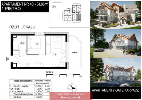 Mieszkanie na sprzedaż - Miłków, Podgórzyn, Karkonoski, 34,96 m², 461 472 PLN, NET-20018/3265/OMS