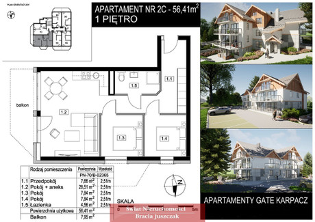 Mieszkanie na sprzedaż - Miłków, Podgórzyn, Karkonoski, 56,41 m², 825 673 PLN, NET-20016/3265/OMS