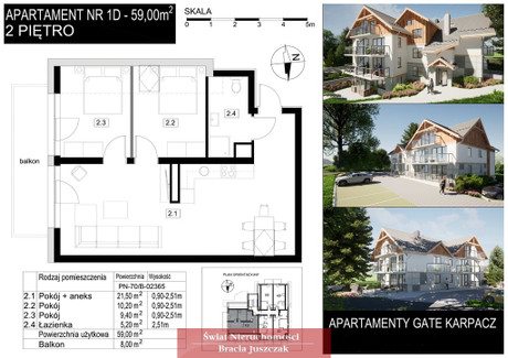 Mieszkanie na sprzedaż - Miłków, Podgórzyn, Karkonoski, 59 m², 761 100 PLN, NET-20021/3265/OMS