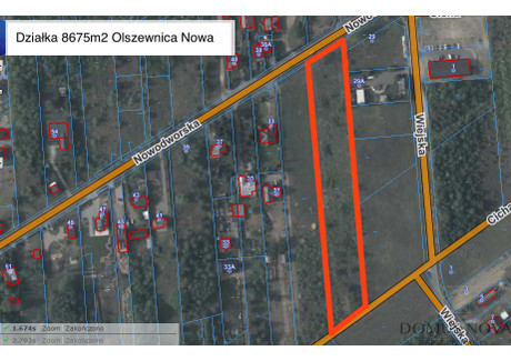 Działka na sprzedaż - Nowodworska Olszewnica Nowa, Wieliszew, Legionowski, 8675 m², 1 850 000 PLN, NET-238/16245/OGS