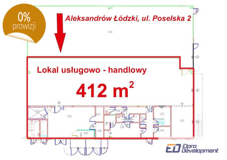 Lokal do wynajęcia - Poselska Aleksandrów Łódzki, Zgierski, 412 m², 17 510 PLN, NET-705/3666/OLW