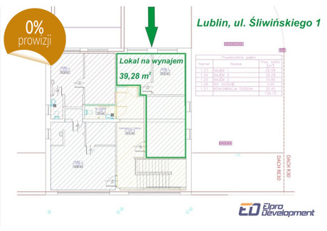 Biuro do wynajęcia - Śliwińskiego Lublin, 39,28 m², 1885 PLN, NET-696/3666/OLW