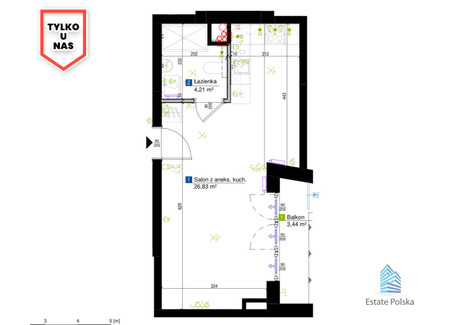 Mieszkanie na sprzedaż - Stefana Żeromskiego Śródmieście, Gdynia, 31,04 m², 681 340 PLN, NET-EP549390