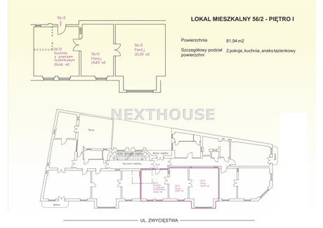 Mieszkanie na sprzedaż - Centrum, Gliwice, Gliwice M., 81,94 m², 450 670 PLN, NET-NXH-MS-4934