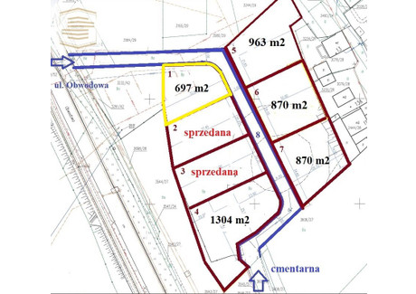 Działka na sprzedaż - Obwodowa Centrum, Siemianowice Śląskie, Siemianowice Śląskie M., 697 m², 174 250 PLN, NET-IGNR-GS-4424-4