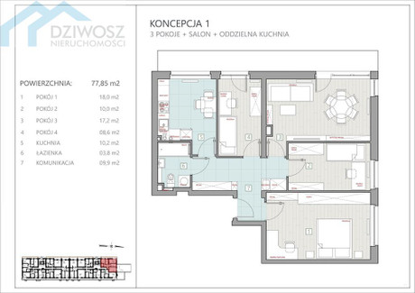 Mieszkanie na sprzedaż - Maślicka Wrocław-Fabryczna, Wrocław, 77,78 m², 729 000 PLN, NET-33158/1693/OMS