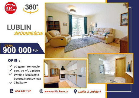 Mieszkanie na sprzedaż - Śródmieście, Lublin, 79 m², 900 000 PLN, NET-146/13924/OMS